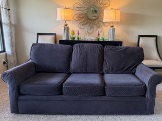 Rowe Furniture Sofa - Made in USA - Charcoal - Pet Free