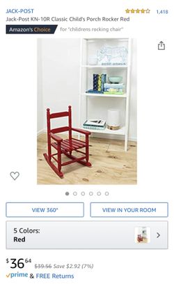 Jack-Post KN-10R Classic Child's Porch Rocker Red 5J