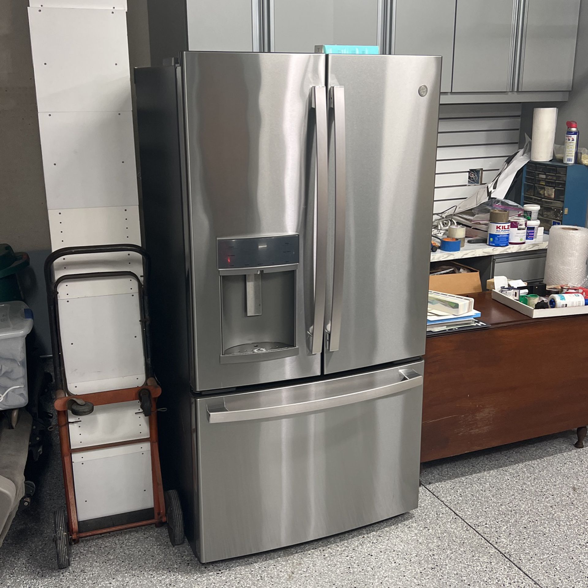 Refrigerator, GE Profile, 36”, Stainless  CD French Doors
