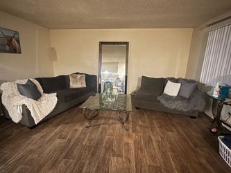 Gray Sofa and Loveseat Set must pick up tomorrow