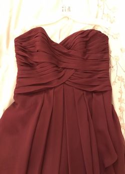Wine colored formal gown from Davids Bridal size 4