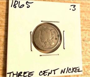 1865 Three Cent Nickel