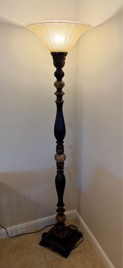 Traditional Ornate Torchiere Floor Lamp
