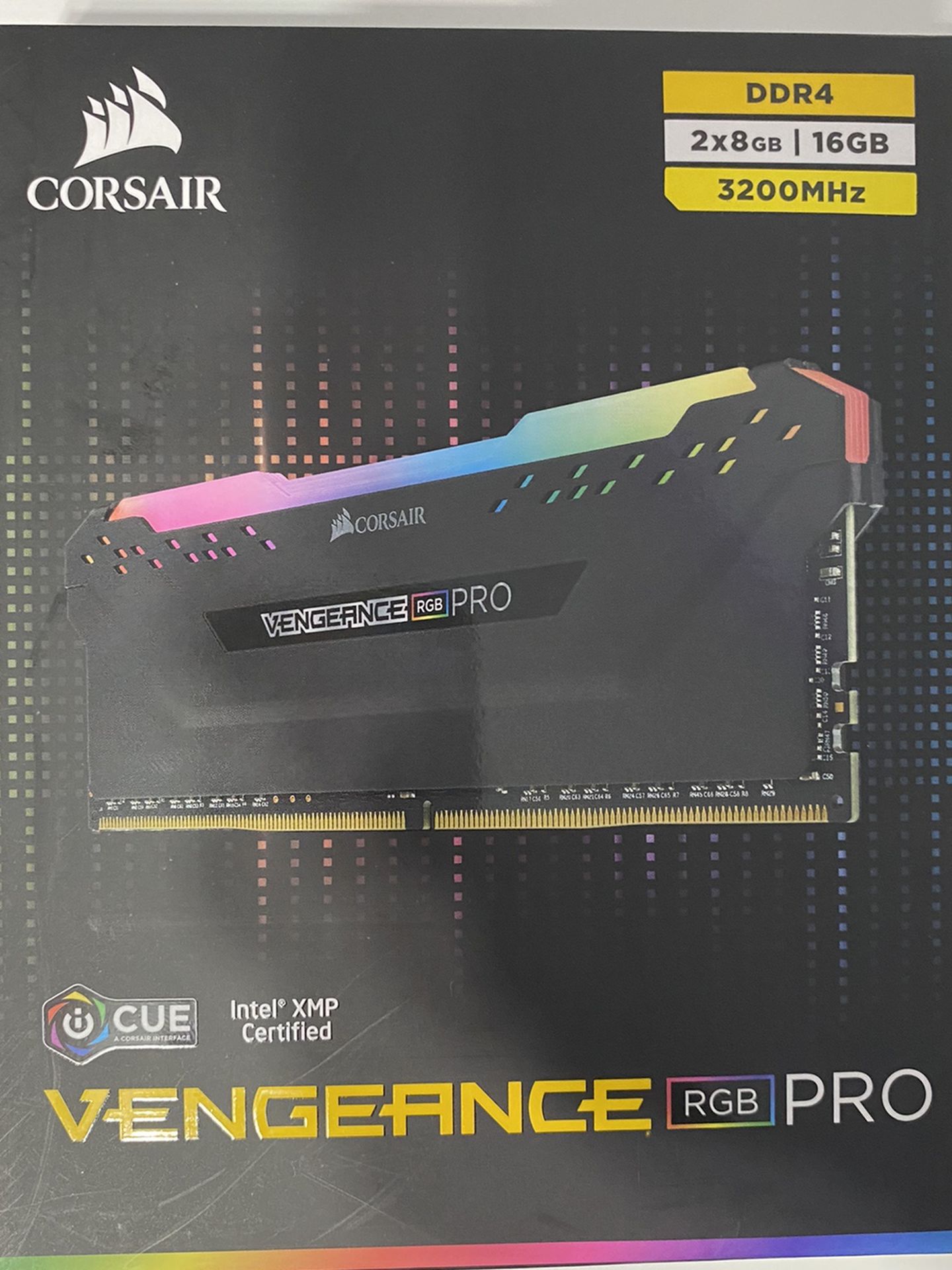 Corsair Vengeance RGB PRO 16GB (2x8GB) DDR4 3200MHz C16 LED Desktop Memory - Black
