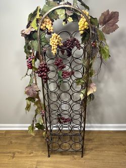 Tall Metal Wine Rack with Arched Top