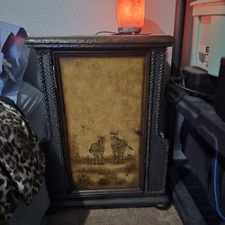 Nice Zebra Side Table With Shelves Inside 