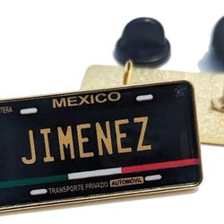 Jimenez Car Plate Pin For Caps Clothing Enamel Badge  Pin Mexico Mexican Pin