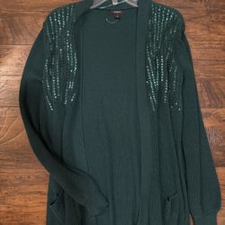 Green Holiday Cardigan 