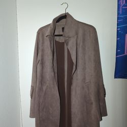 KUT from the Kloth Taupe Faux Suede Jacket
