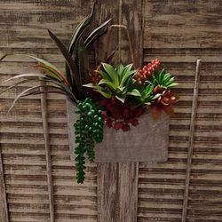 Ht-12in Width-15in HANDMADE Artificial Cactus Wall Hanging 