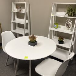 Table 2 Chairs And 2 Decorative Shelf’s 