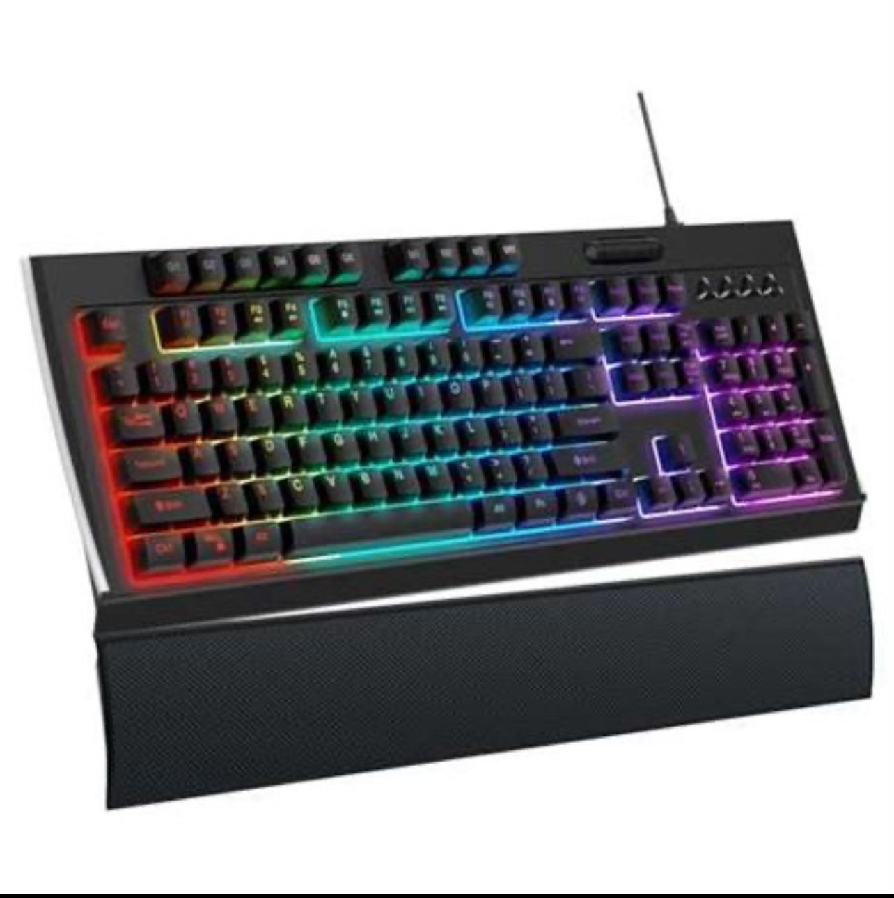OMOTON Gaming Keyboard with Magnetic Wrist Rest, 