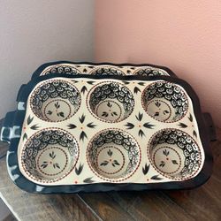 Temp-tations Presentable Ovenware Muffin Pans-Set of 2