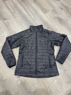 Patagonia Women’s L Nano Puff Black Lightweight primaloft Full Zip Jacket 84217