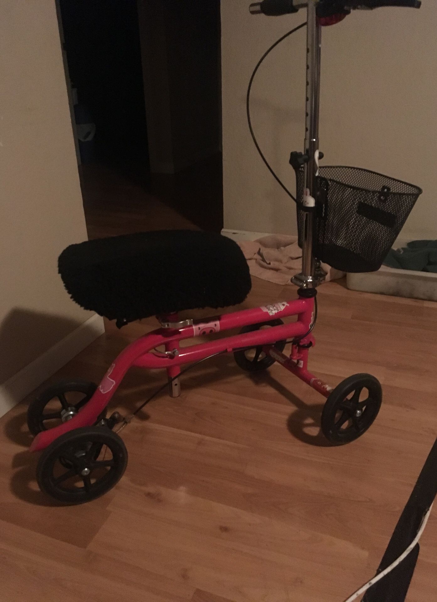 Knee Rover, all terrain knee walker scooter heavy duty crutches girls or women “ pink”