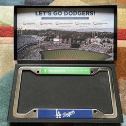 LA Dodgers License Plate Frame with Beautiful Box