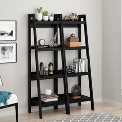 Ameriwood Home Lawrence 4 Shelf Ladder Bookcase Bundle, Black , Product Dimensions	‎20.56 x 18.5 x 60 inches