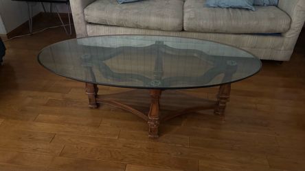 Glass coffee table