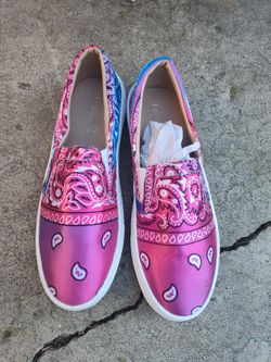 Bandana Canvas Print Loafers