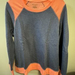 New Tek Gear Navy Blue & Orange Pullover Sweatshirt Size XL - NWOT