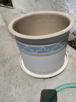 Great Ceramic Planter With Saucer 15x13 For Your Plants . Reduced