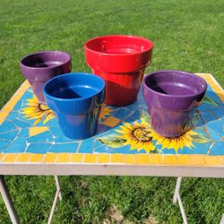 Colored Flower Pots