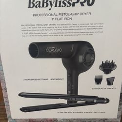 BaBylissPRO Professional Hair Dryer & Flat Iron Set – $90 OBO