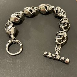 New SKULL stainless steel bracelet BUY TODAY, ENJOY TODAY! Check out my other listings thank you!