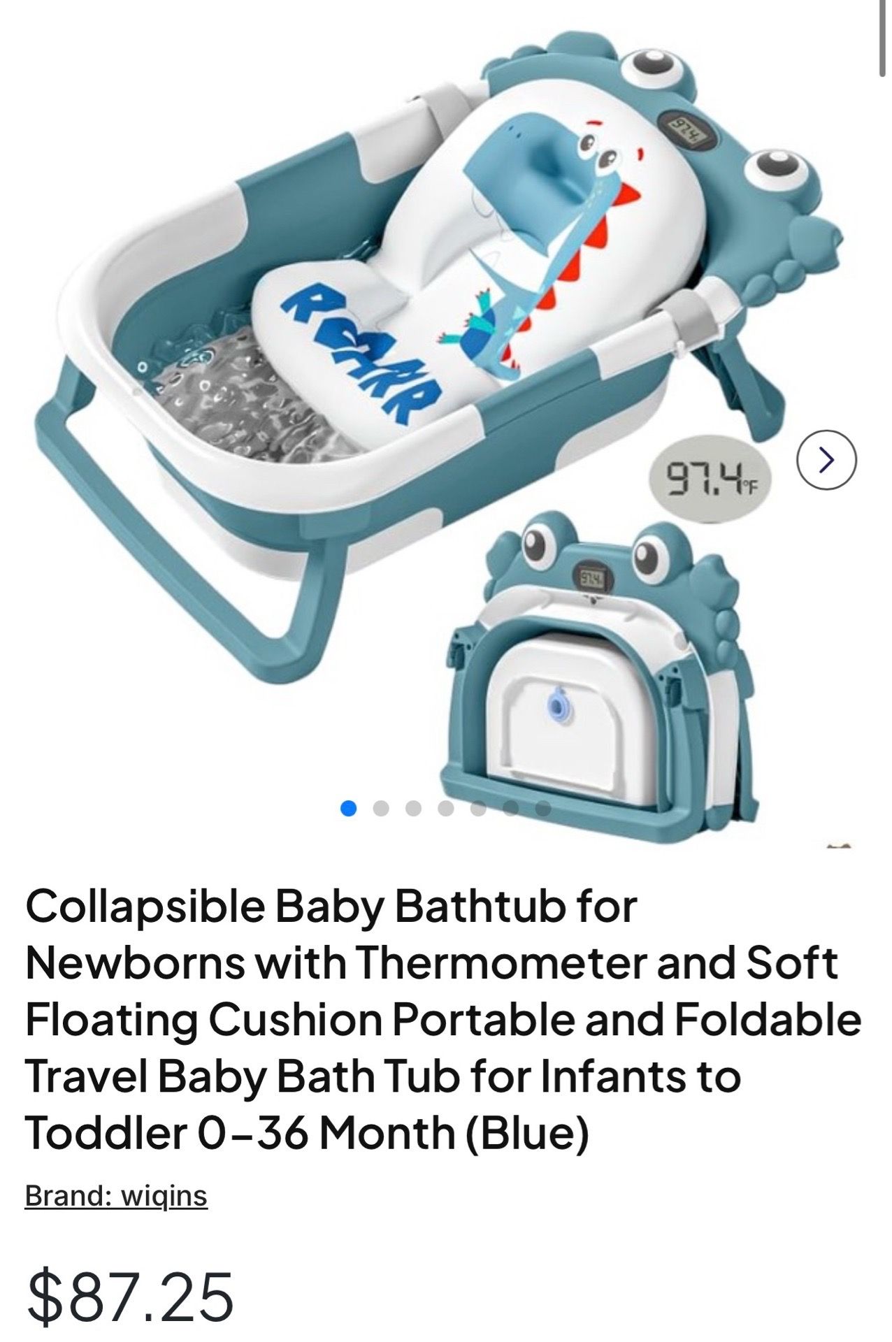 Brand New Baby Bath Tub with Float Support and Temp Gauge