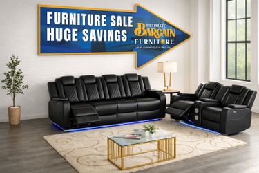 Power Reclining Sofa  with LED Lights