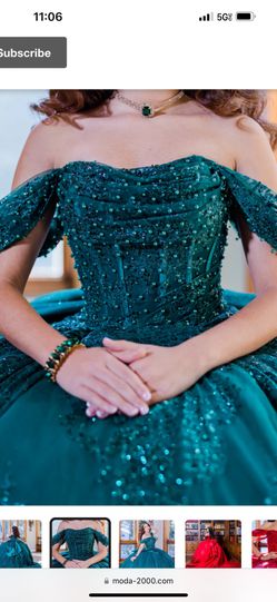 moda 2000 emerald green dress for Sale in Covina, CA - OfferUp