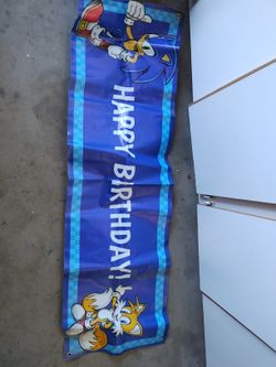 Sonic Birthday Banner