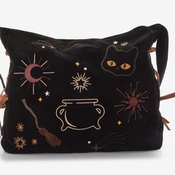 Her Universe Disney Hocus Pocus Icons Velvet Embroidered Crossbody Bag