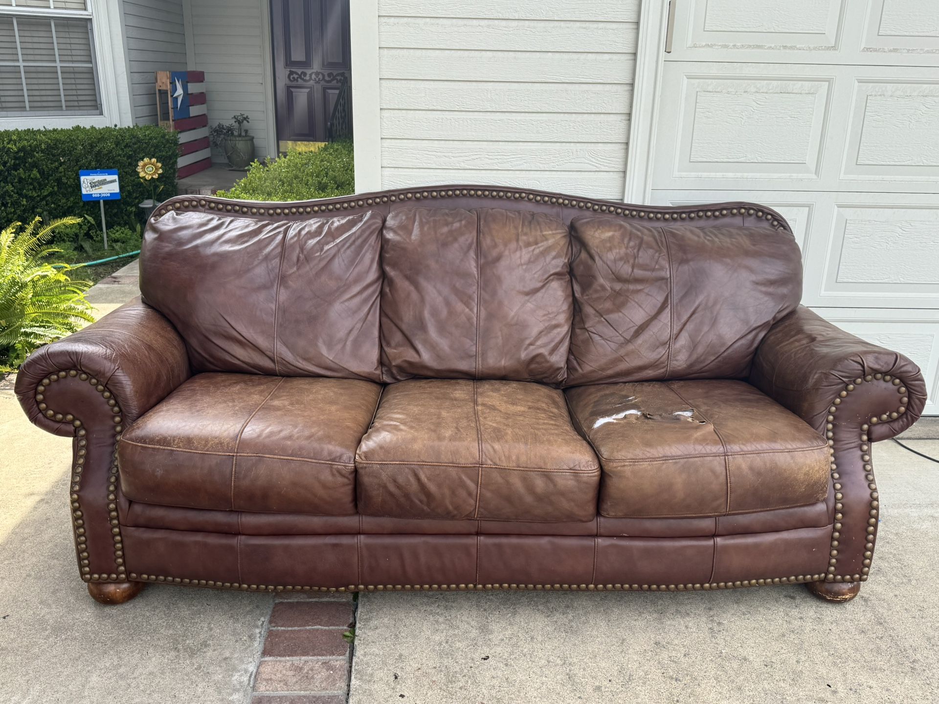 Leather couch