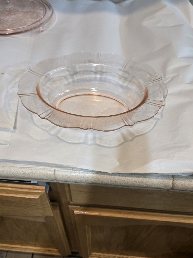 Macbeth-Evans American Sweetheart Pink Depression Glass Oval Serving Bowl