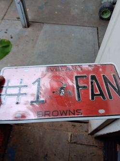Clevend browns licence plate