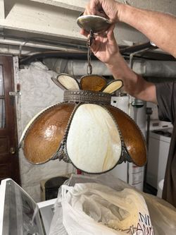 Slag Glass Hanging Lamp Shade
