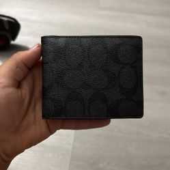 Coach 2 In 1 Black On Black Wallet