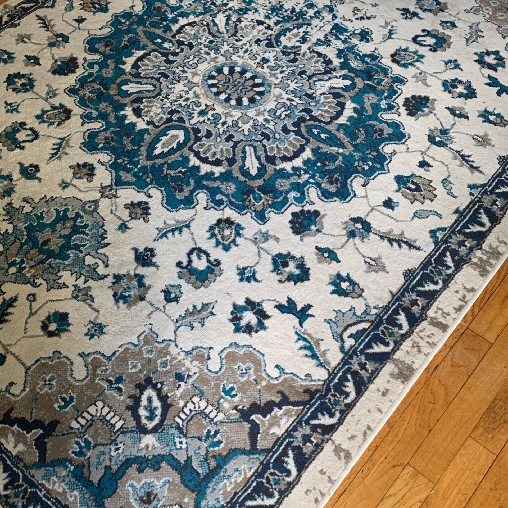 Excellent Condition, Same Area Rugs, Blue And Beige X