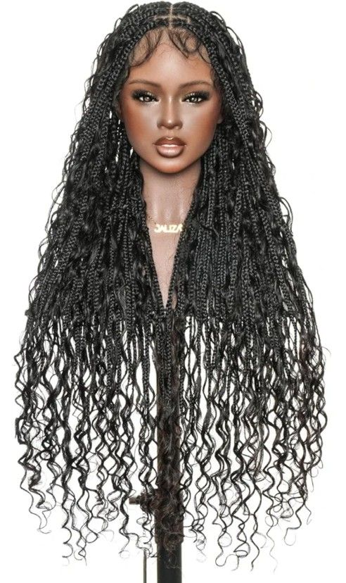 Bohemia Braided Wig-Human Hair & Synthetic Blend 