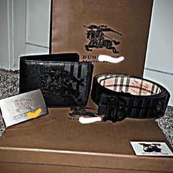 Brand New Burberry Belt And Wallet Set 