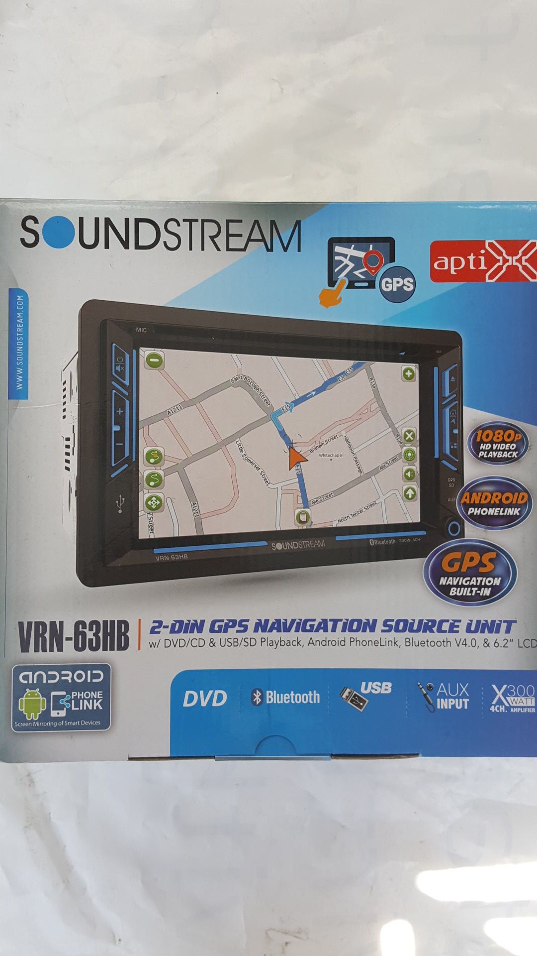 Soundstream VRN-63HB 6.2” Touchscreen 2-DIN DVD, CD/MP3, AM/FM Receiver w/ GPS Navigation & Android PhoneLink