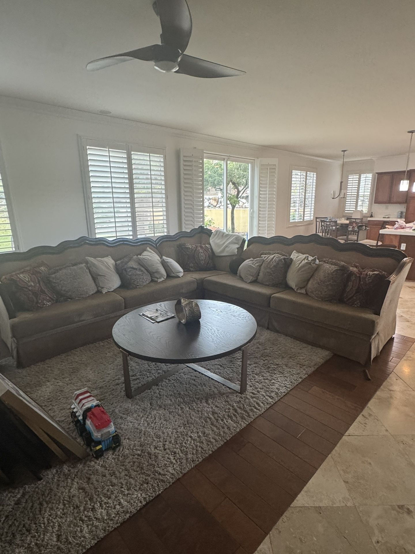 Luxury Brown Sectional Sofa