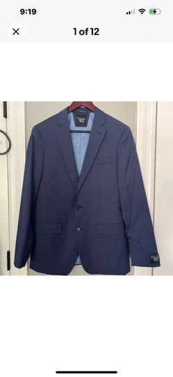 Original Penguin Mens Wool Blend Two-Button Suit Jacket 38R Navy Blazer New