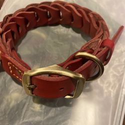 Brand New Leather Dog Collar M / L