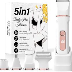 Brand New Unopened   Bikini Trimmer for Women,5-in-1 Electric Razors for Women,Electric Shaver for Women's,IPX7 Waterproof Trimmer for Men Legs,with 5