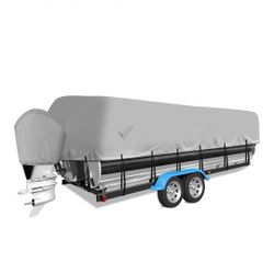 Pontoon Boat Cover with Motor Cover,