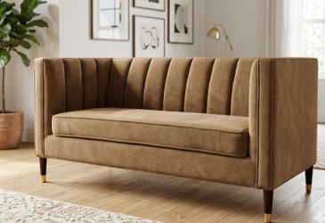 Mid-Century Modern Velvet Loveseat – World Market