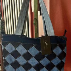 New Handcrafted Denim Tote Bag. Beautiful Bag , Nice Quality. 