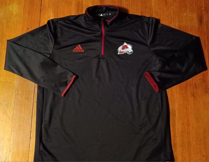 Colorado Avalanche Men's Size Xlarge Adidas Dri Fit Half Zip Hockey Team